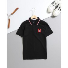 수입 로고 아플리케 폴로 셔츠