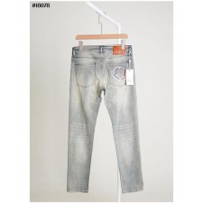 모티프 포켓 자수 로고 워싱 슬림핏 데님 팬츠