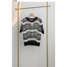 샤* 스트라이프 블랙 여성 니트