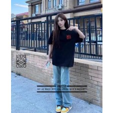 로** 낙서 디자인 반팔 티셔츠