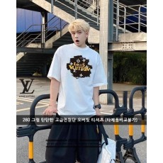 루* 페인트 문양 로고 오버핏 티셔츠