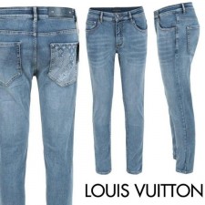 루* 그래픽 로고 나염 슬림 일자진