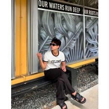 셀** 25 로고 레귤러 반팔티셔츠  수입