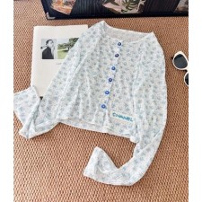 샤* 25 블루플라워 가디건  수입