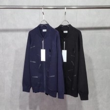 노블스틸 레터링 울 집업