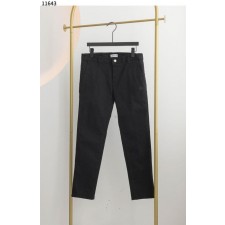 남성 블랙 코튼 팬츠
