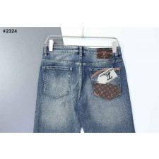 루* 포켓 모노그램 데님 팬츠