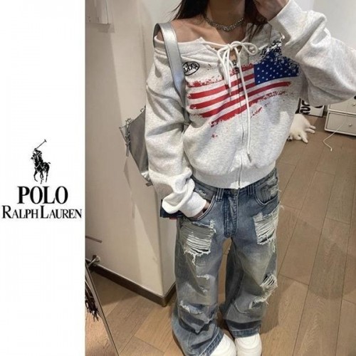 폴* 성조기 데미지 집업