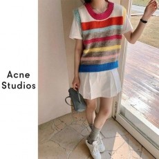 아** 컬러풀 니트조끼