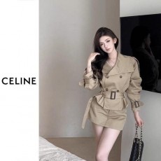 셀** 라펠 숏 트렌치코트