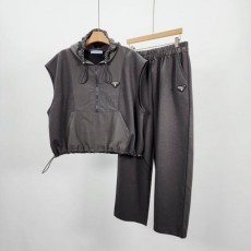 프** 배색아노락조끼 트레이닝 셋업