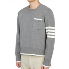 톰* 사선 밀라노 스티치 티핑 램스울 니트