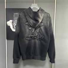 루* 빈티지 워싱 자수로고 후드