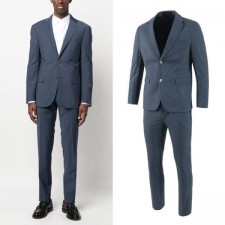 루* 백로고 레더 슬림 정장 세트