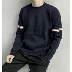 톰* 옴므 삼선 라운드 니트