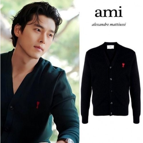 아* 드꾀흐 로고 리브드 엠브로이더드 커플 가디건