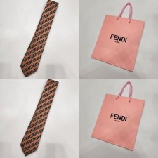 펜* FF 패턴 실크 넥타이