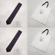 구* 인터로킹 G 사선 실크 넥타이