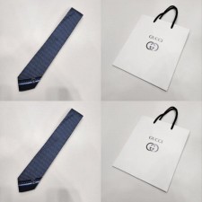 구* 인터로킹 G 사선로고 실크 넥타이