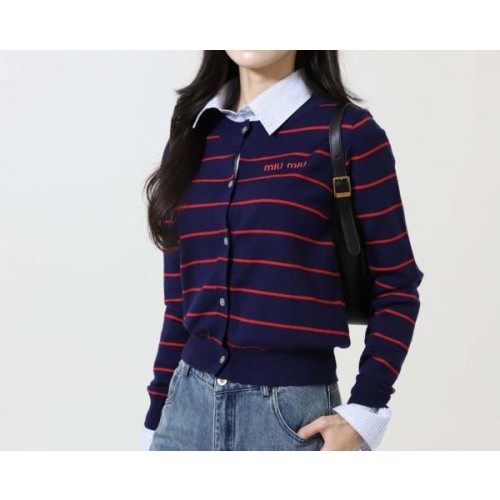 미*** 수입 스트라이프 울 니트 가디건