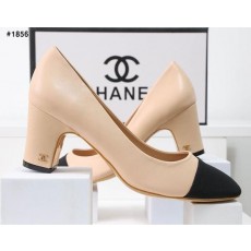 샤* 사이드 CC 로고 구두 힐