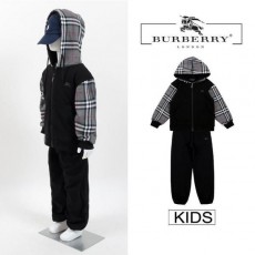 버** 체크 후드집업 셋업