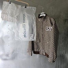 루* 모노그램 울 해링턴 블루종