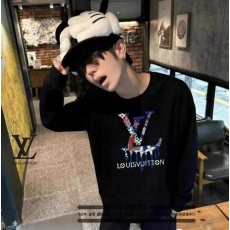 루* 패턴 무늬 로고 디자인 긴팔티셔츠 (시보리없음)