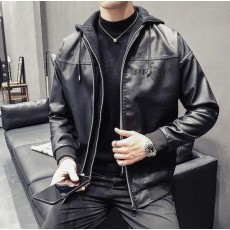 프** 타이거 후드 레더 집업