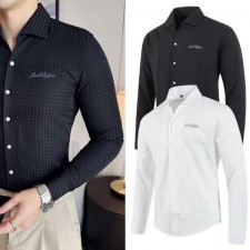 루* 다미 엠보 슬림핏 셔츠