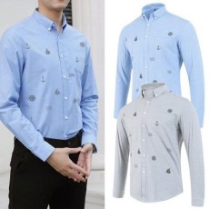 톰* 마린 프린팅 옥스퍼드 셔츠