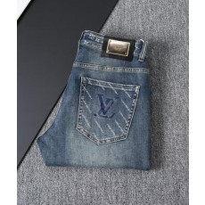 루* 모노그램 로고포인트 워싱스판 데님진수입최*고급