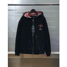 크* 체크 크로스 후디집업