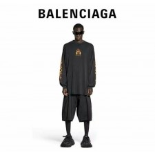 발**** 불꽃 긴팔 워싱 티셔츠