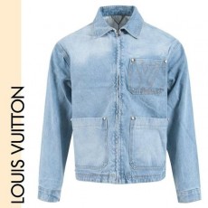 루* 자수 로고 지퍼 청자켓