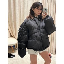 미*** 25 컬렉션 레더 카라 다운 패딩  수입