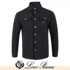 로* 피아나 투포켓 자수로고 코튼스판자켓