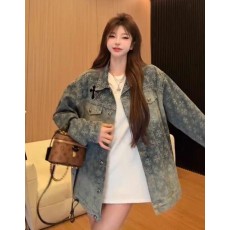 크* CH 크로스 세메터리 자가드 워싱데님자켓수입최고급