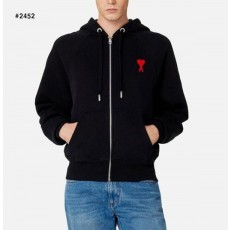 아* 스몰하트 로고 라글란 후드 집업