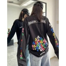 크* 멀티컬러 크로스 롱 슬리브 티셔츠