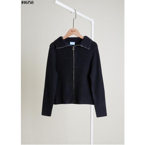 랑* 골프웨어 울 카라 니트 가디건