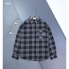 메* 마르지엘라 로고 오버핏 체크 셔츠