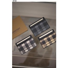 버** 체크 레더 카드 케이스