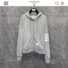 톰* 사선완장 시그니쳐 코튼 후드집업 그레이