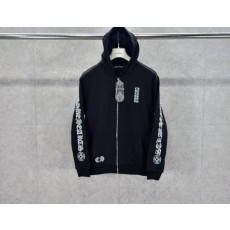 크* 세로로고 후드집업