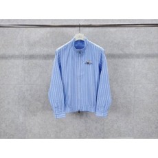 디* 은방울꽃(최상위버전) 자수 스트라이프 지퍼 셔츠