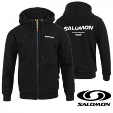 살** 로고 나염 후드 집업