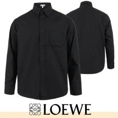 로** 아나그램 자수 세미 오버 셔츠