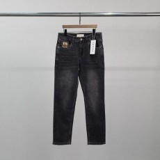 구* 포켓 로고자수 흑청바지