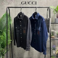 구* 패치 데님셔츠